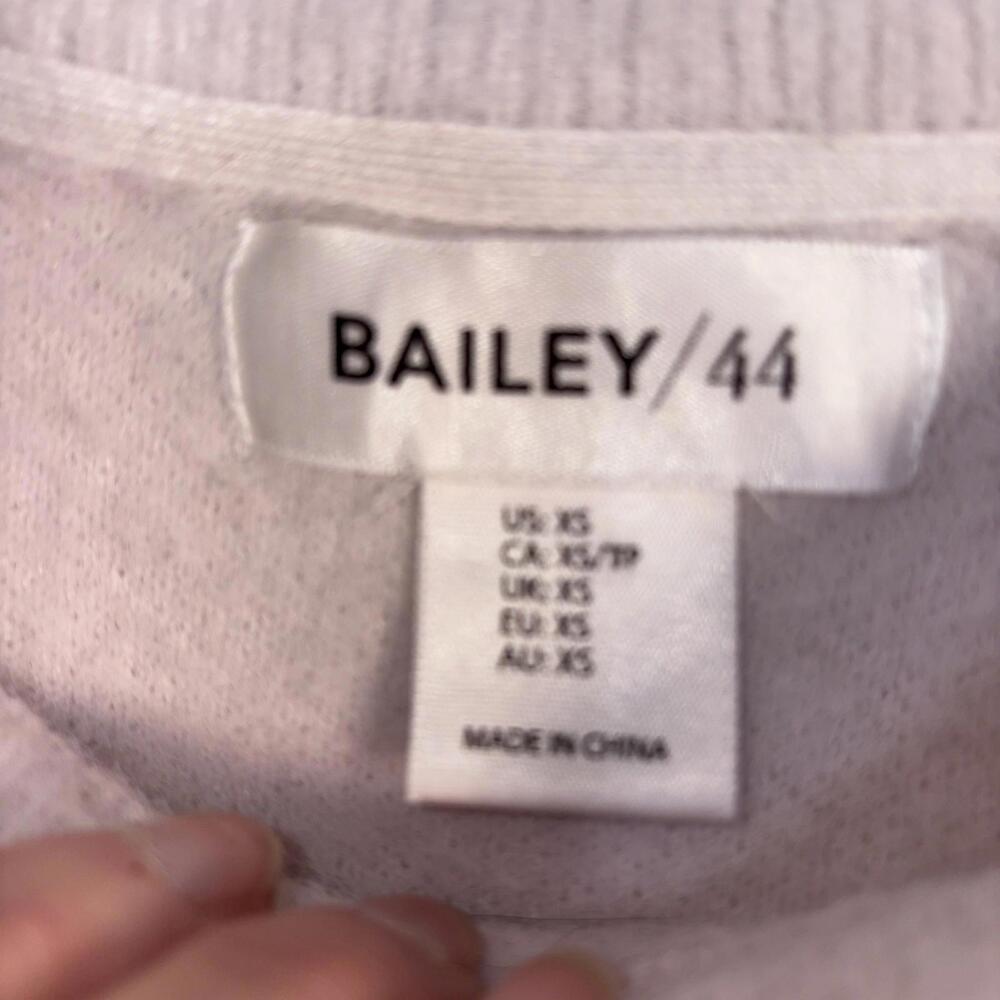 Bailey 44 Women's Sweater XSmall Soft Fuzzy Mock Neck Black White - Picture 2 of 7